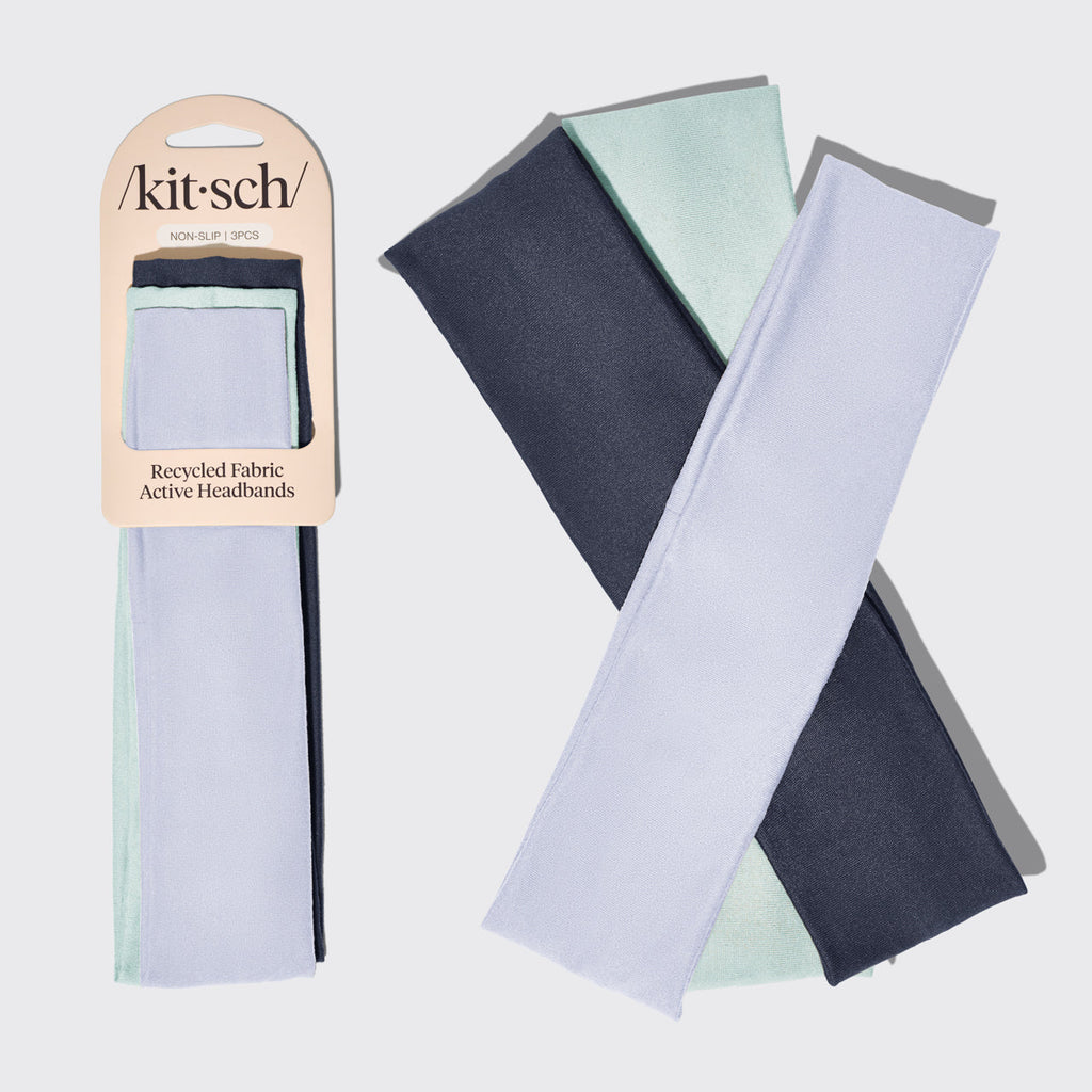 Black Active Headbands - Garden Bouquet Active Headbands 3pc Set