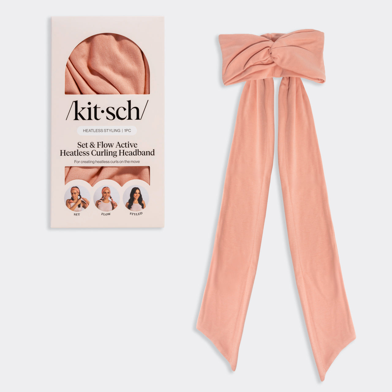 Chocolate Brown Set & Flow Active Curling Headband - Terracotta Set & Flow Active Curling Headband
