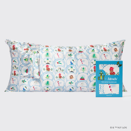 Kitsch x Elf Satin Pillowcase in North Pole - King