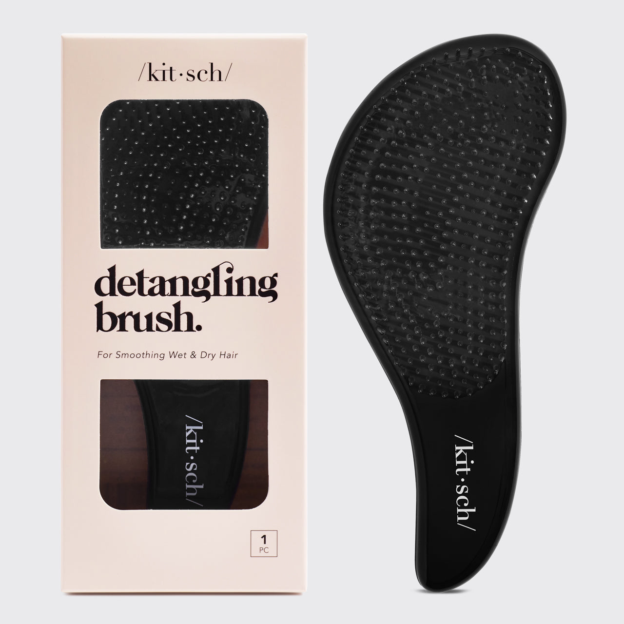 Haze Blue Detangling Brush - Black Detangling Brush